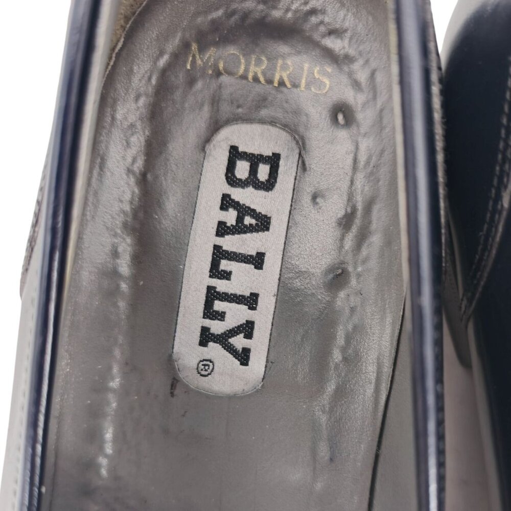 Vintage Bally Italy Navy Blue Leather Dress Shoes Mens 11.5 Penny Loafers Morris - Picture 11 of 11